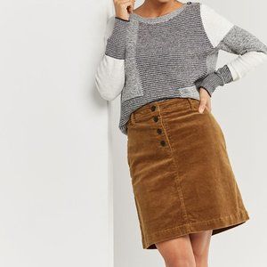 Reitmans 22 Cord Mini Skirt Brown